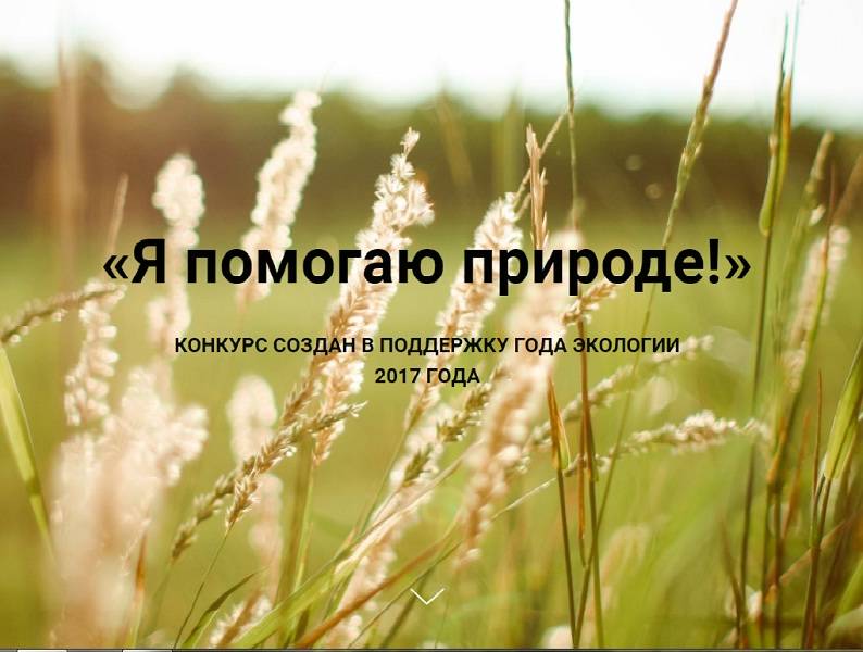 Экологический конкурс «Я помогаю природе» (6+)