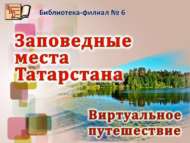 «Татарстан тыюлыклары»: виртуаль сәяхәт (12+)