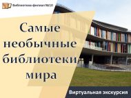 Виртуальная экскурсия «Самые необычные библиотеки мира» (12+)