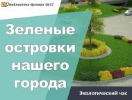 «Шәһәребезнең яшел утраучыклары» экологик сәгать (0+)