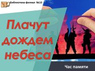 Час памяти «Плачут дождем небеса» (12+)