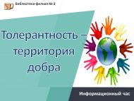 Информационный час  «Толерантность – территория добра» (12+)