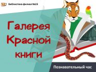 «Кызыл китап галереясы» танып белү сәгате (12+)