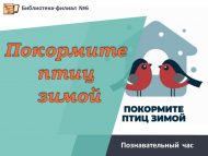 «Кошларны кышын ашатыгыз. Кышлаучы кошлар» танып белү сәгате (6+)