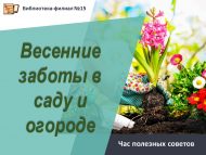 «Бакчаларда язгы мәшәкатьләр» файдалы киңәшләр сәгате (12+)