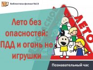 Познавательный час  «Лето без опасностей: ПДД и огонь не игрушки» (6+)