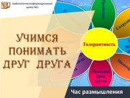 Час размышления «Учимся понимать друг друга» (12+)
