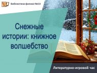 Литературно-игровой час «Снежные истории: книжное волшебство»  (6+)